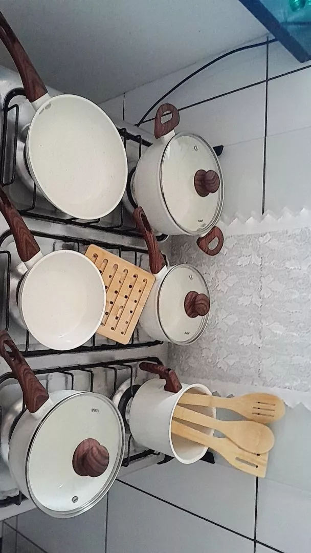 Cliente Grão recebeu o kit de panelas